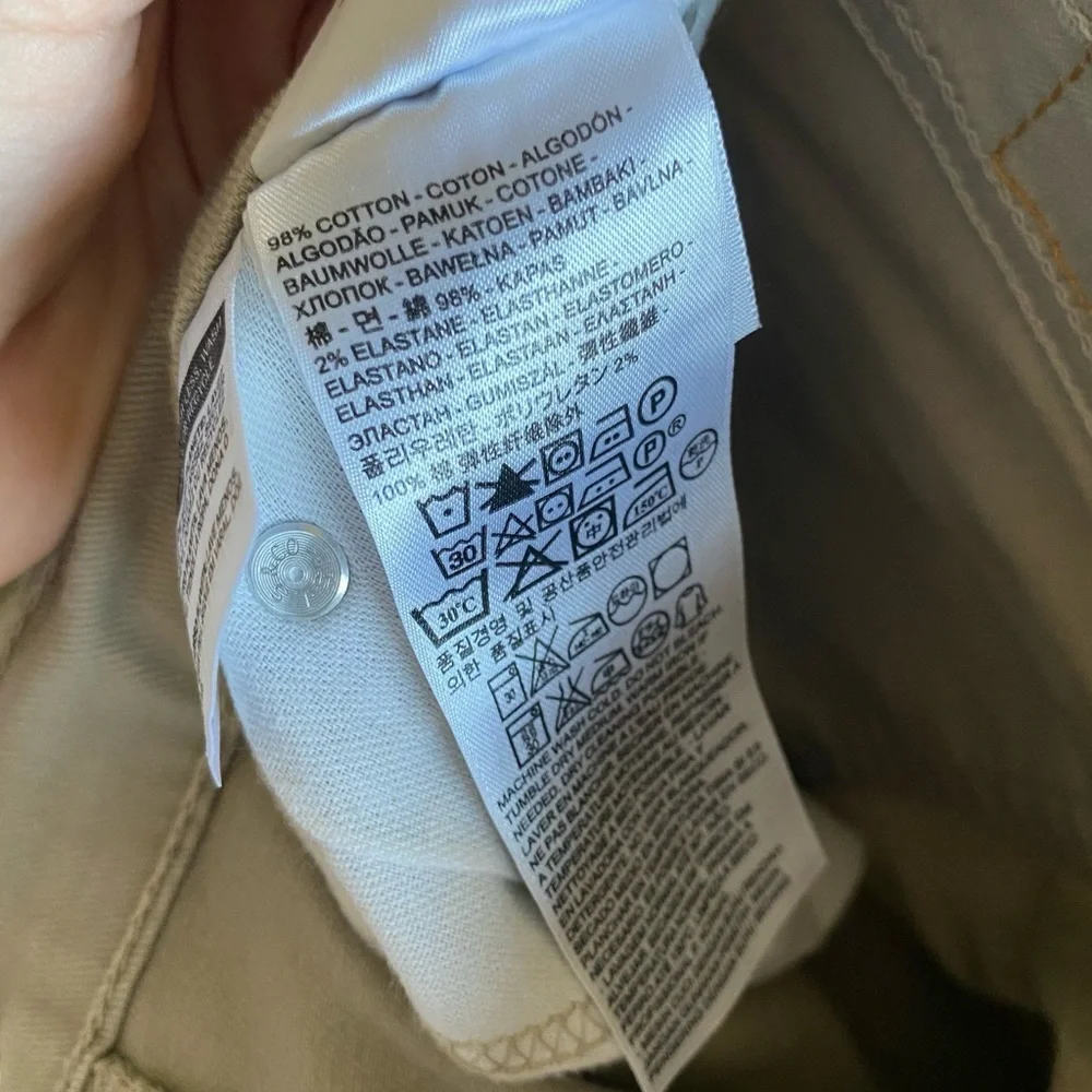 Levi’s Denim Tan Green Khaki Pants Skinny Jeans Slim W31 L32